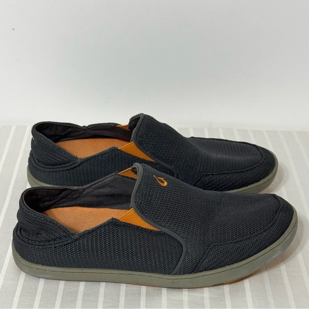 Olukai Nohea Mesh Sneakers Men's 8 Blue/Grey Casual Slip-On Loafers Boat Shoes